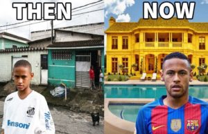 Casas de futbolistas – Antes y ahora – Ronaldo, Neymar, Messi, … etc.